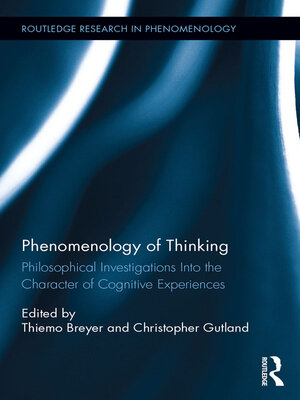 cover image of Phenomenology of Thinking
